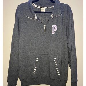 Victoria secret Pink embroidered quarter zip